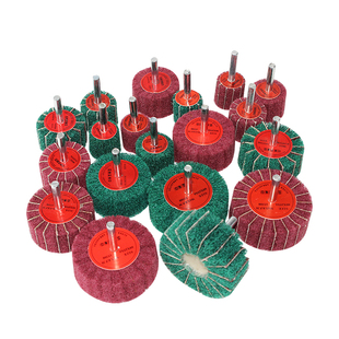 百洁布磨头带柄打磨头神器金属除锈工具不锈钢拉丝轮电钻抛光轮