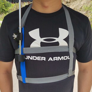 户外新款免手持便携背带伞撑遮阳防雨两用钓鱼撑伞固定器解放双手