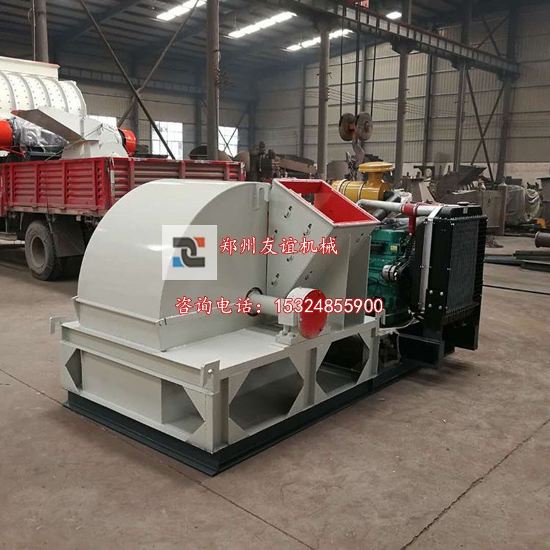 移动式物业景区处理树杈枯枝圆木树枝粉碎机多功能双口木材破碎机