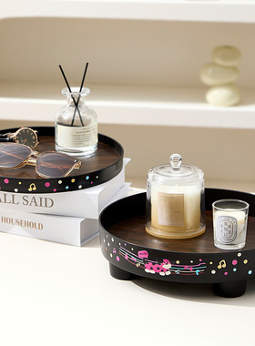 多用途北欧风玄关钥匙首饰收纳整理托盘客厅茶几水果收纳盘希音