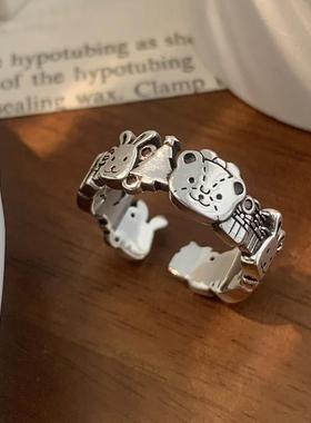 2025新款S925纯银轻奢小众动物开口戒指女设计冷淡风高级珠宝礼物