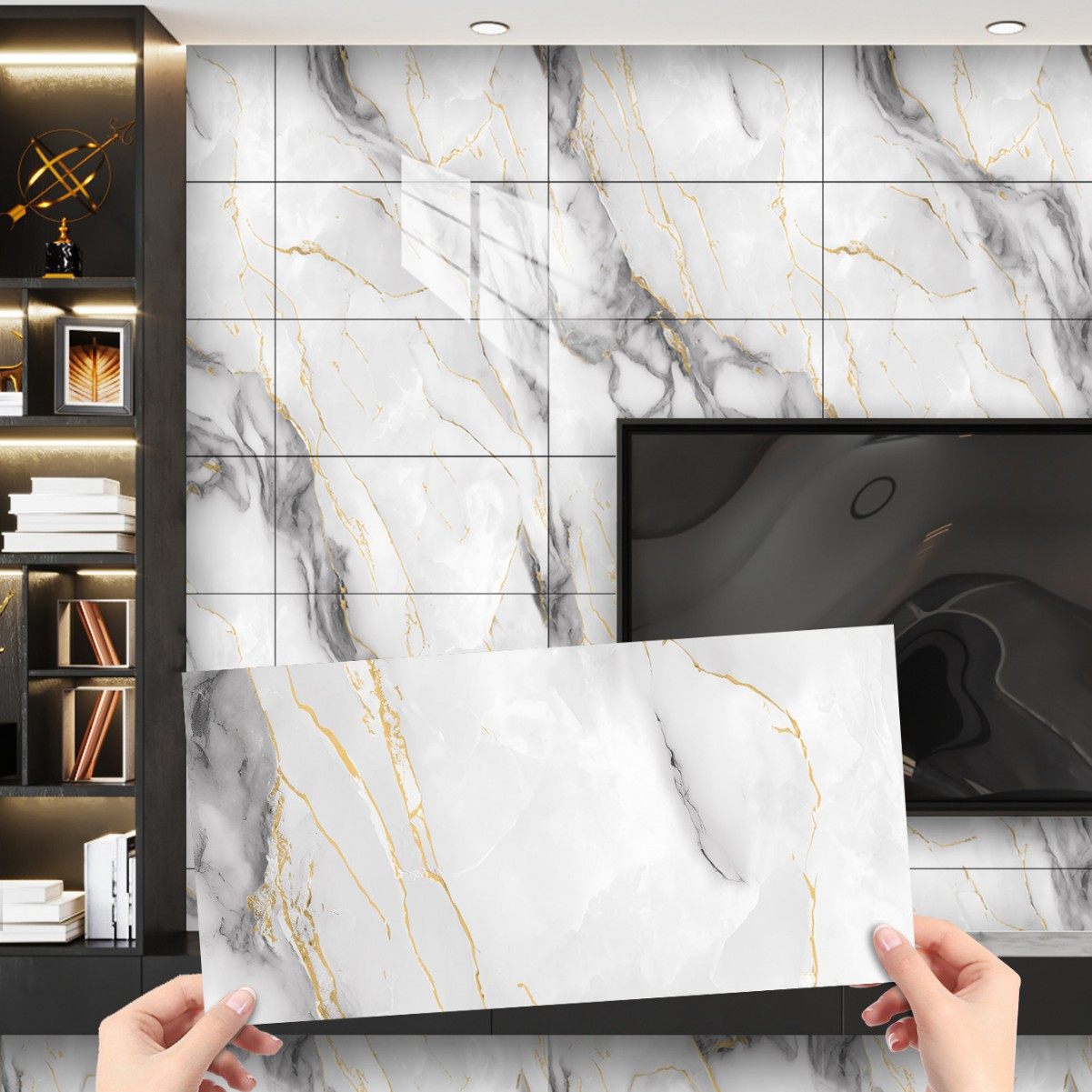 加厚瓷砖贴10片家居装修防水防污耐热3D厨房客厅卧室自粘墙贴壁,家居饰品,软装墙贴,淘宝优惠券,粉丝福利购,淘宝优惠卷