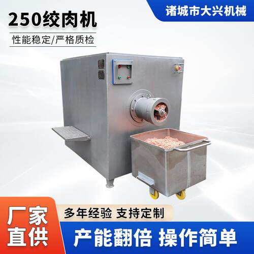 不锈钢250型冻肉绞肉机商用鲜肉肉糜绞肉机大型猪肉牛肉碎肉机