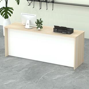 定做吧台收银柜台简约现代公司前台接待台服装店中介前台桌工位柜