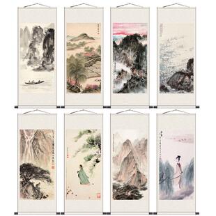 溪山行吟国画 画山水画 画茶楼装饰卷轴画 画家居装饰画 画名家山