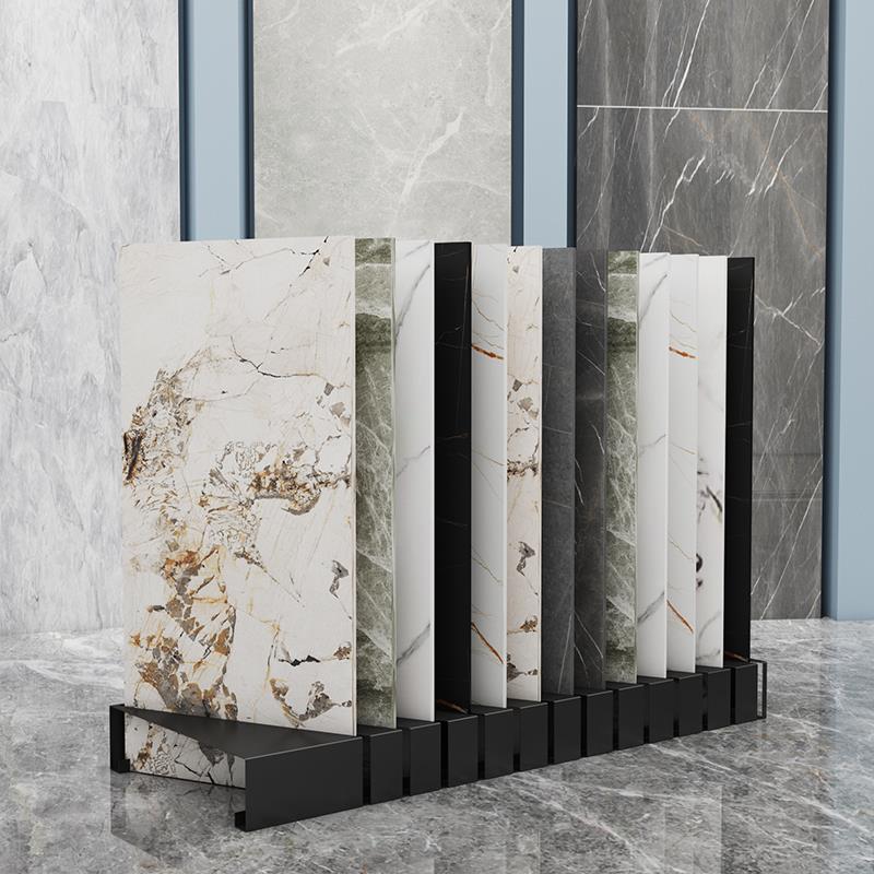 瓷砖展示架木纹砖壁砖色板架石材样品插架木地板展架斜插式加厚款