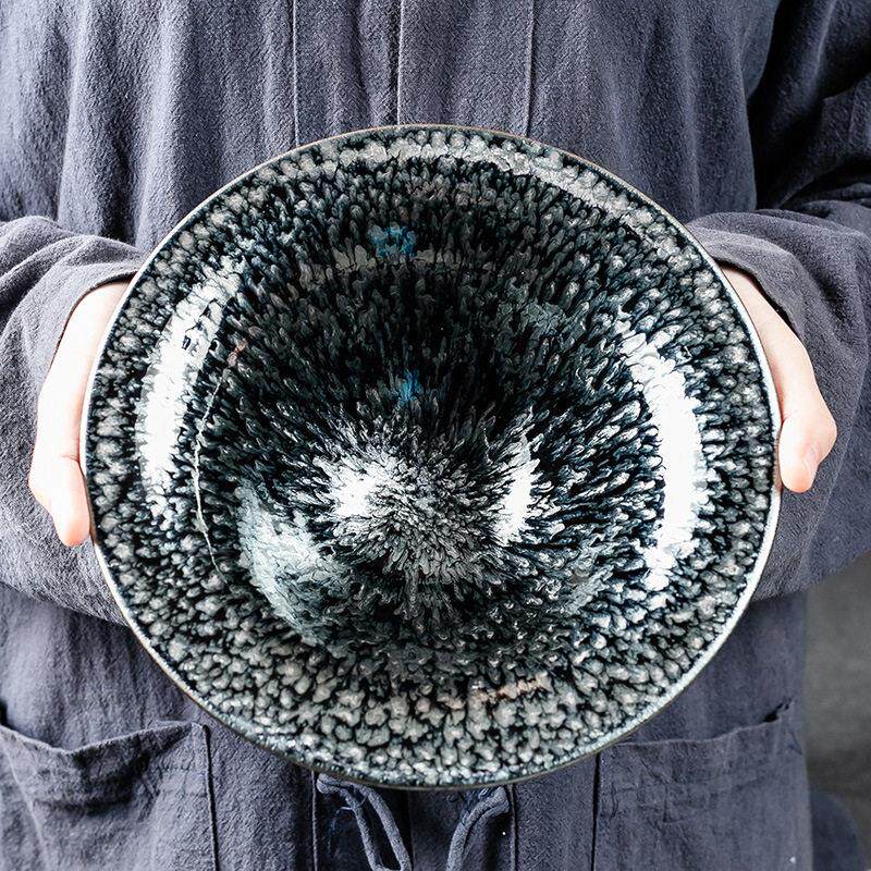 大撇口百花建阳建盏茶洗家用陶瓷茶渣缸水盂建水茶水缸废水桶杯洗