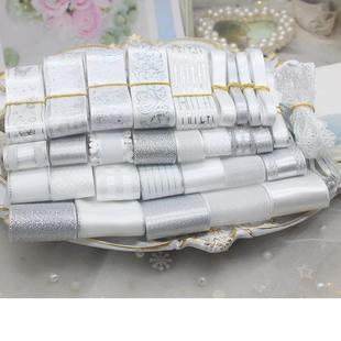白银色 diy应援棒爱丽克拉棒印象蝴蝶结手工吧唧托丝带缎带材料包