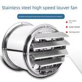 不锈钢圆柱百叶扇壁挂式 厨房排烟扇排烟扇强力轴流通风机低音
