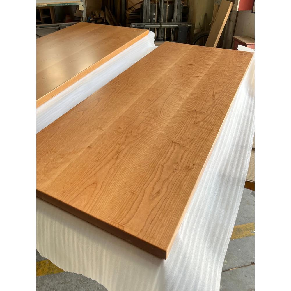 樱桃木板桌面实木桌板工作台升降电脑桌餐桌茶几桌diy实木板定制