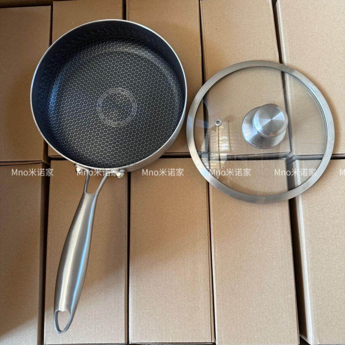 米诺316食品级不锈钢蜂窝 不粘煎锅三层一体钢早餐煎蛋牛排平底锅,厨房/烹饪用具,煎锅/平底锅,淘宝优惠券,粉丝福利购,淘宝优惠卷