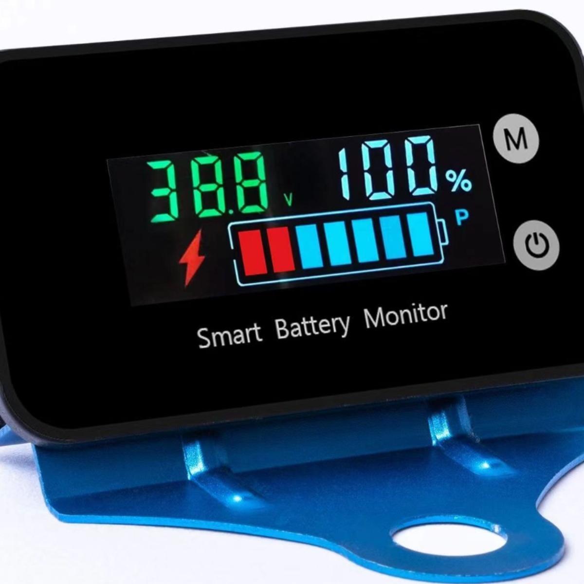 二轮电动摩托车铅酸锂电池电瓶电量检测仪表显示器精准防水通用型