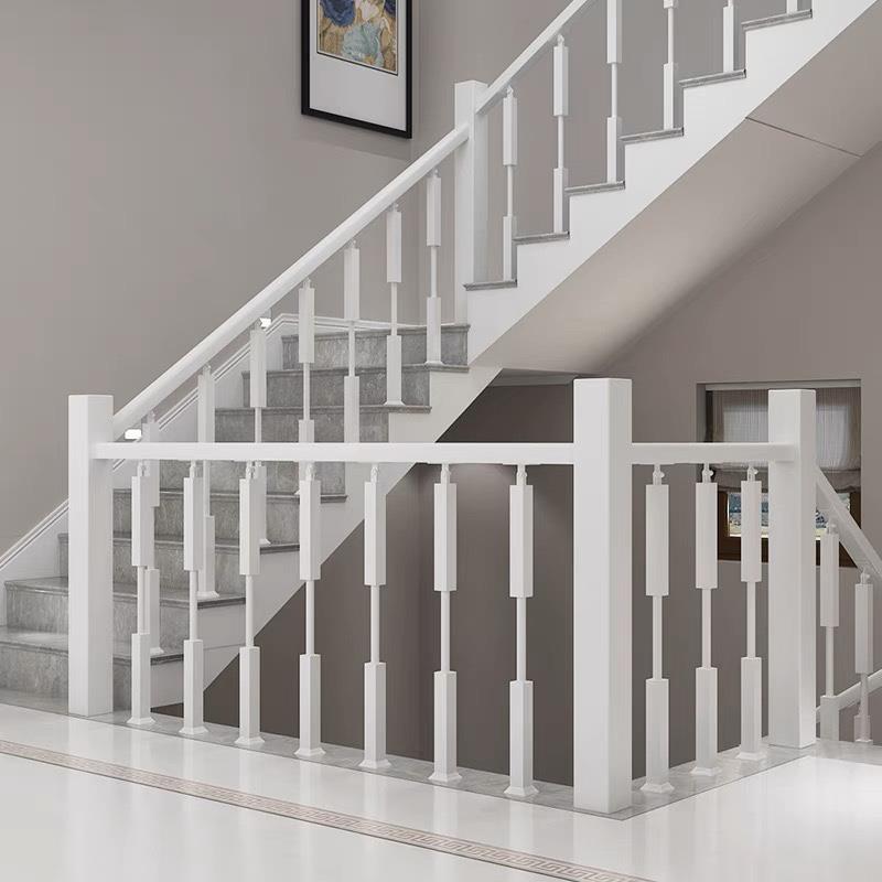 简约楼梯扶手室内复式实木防护栏杆现代室内阁楼铁艺立柱轻奢围栏