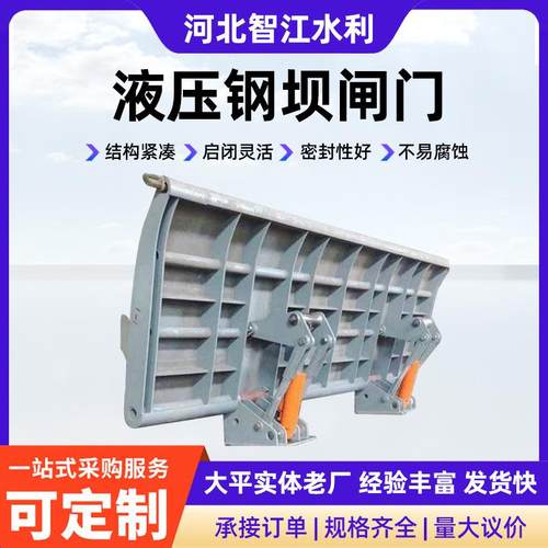 实体厂家河道景区翻板钢坝景观钢坝不锈钢钢坝现货水利液压钢坝