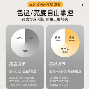 JW智能led带灯浴室镜子挂墙半圆形卫生间壁挂厕所洗漱台梳妆镜