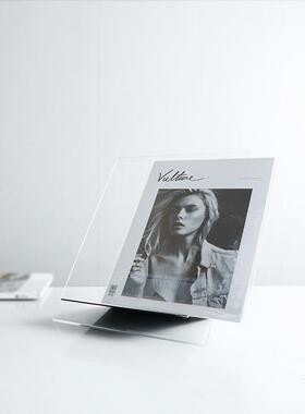 简约现代亚克力书架书档摆件客厅书房软装饰品极简轻奢杂志架摆设