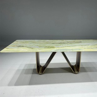 印象花园奢石方桌餐台轻奢极简系列E大理石方形餐桌台面工厂