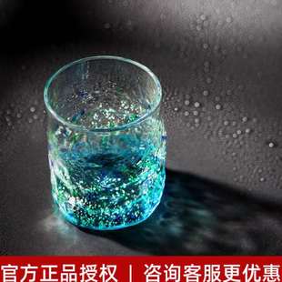 耐热茶杯无铅玻璃杯 进口日本水野硝子夜光玻璃杯手工创意水杯日式