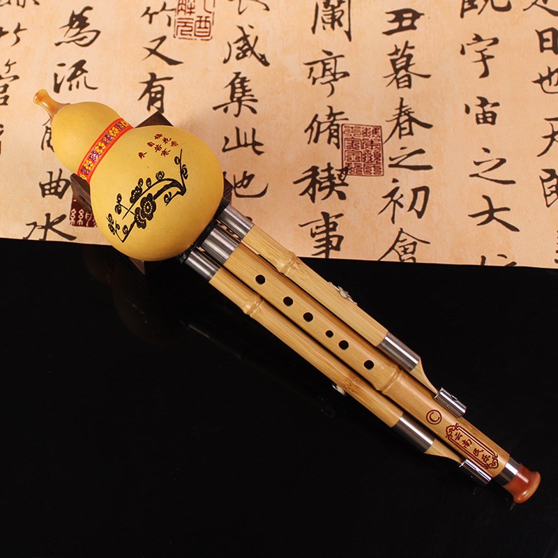 天然金丝楠竹f三音葫芦丝学生C调成人降B调初学乐器葫芦丝专业乐