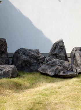 庭院花园彷真石头造景不规则玻璃纤维景观石刻字户外园林空心假山