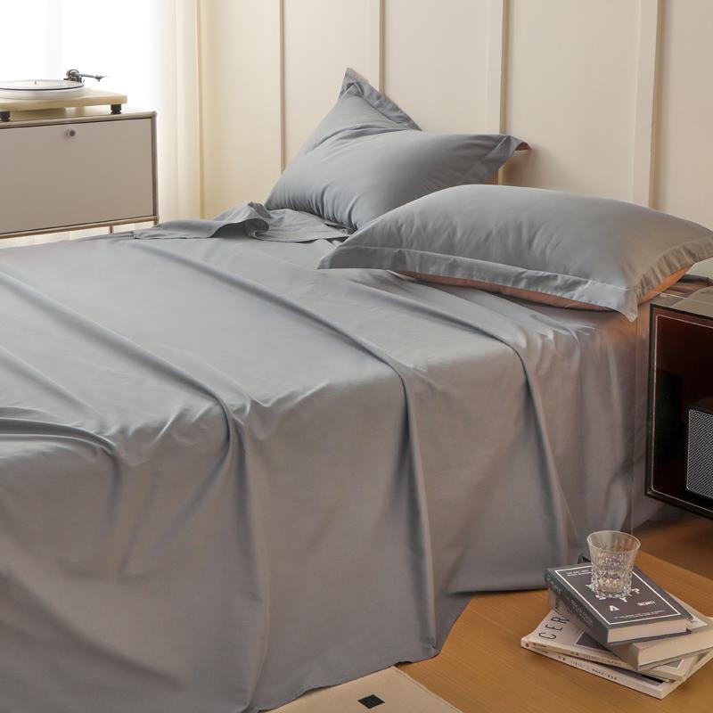 100支全棉加厚磨毛秋冬床单A类纯棉防螨家用双人床长绒棉床单宿舍