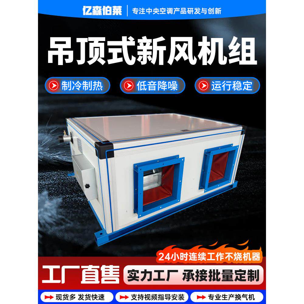 吊顶式新风空调机组冷暖中央柜式空调冷暖组合机组新风系统排风机