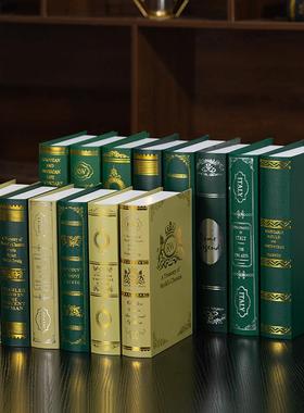 仿真书英文假书装饰书摆件书房道具书装饰品模型创意摆设家居饰品