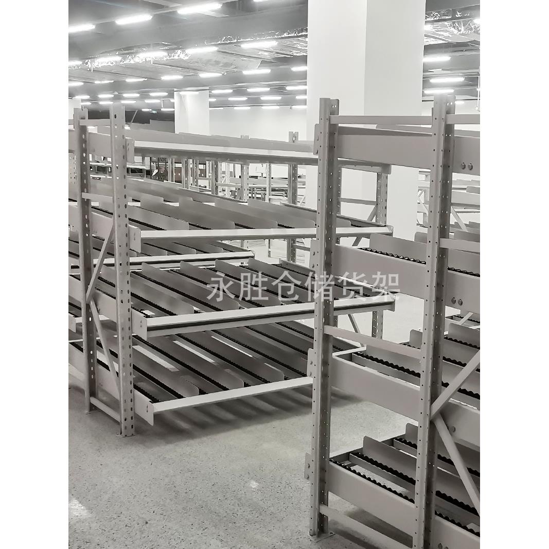 流利条货架车间工厂流水线流利货架滚筒先进先出定制流利式货架