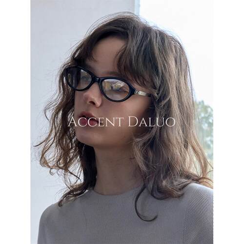 ACCENT DALUO 时髦老钱 进口醋酸板材钛金属防蓝光黑框眼镜素颜镜