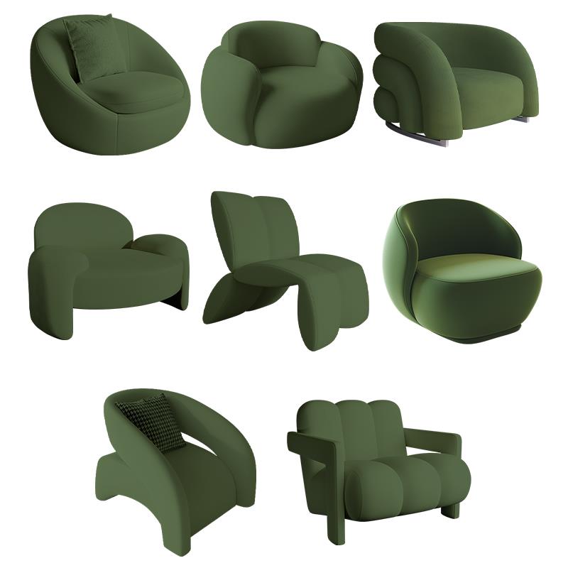 网红创意设计师客厅懒人单人沙发椅阳台休闲椅休息区接待会客洽谈