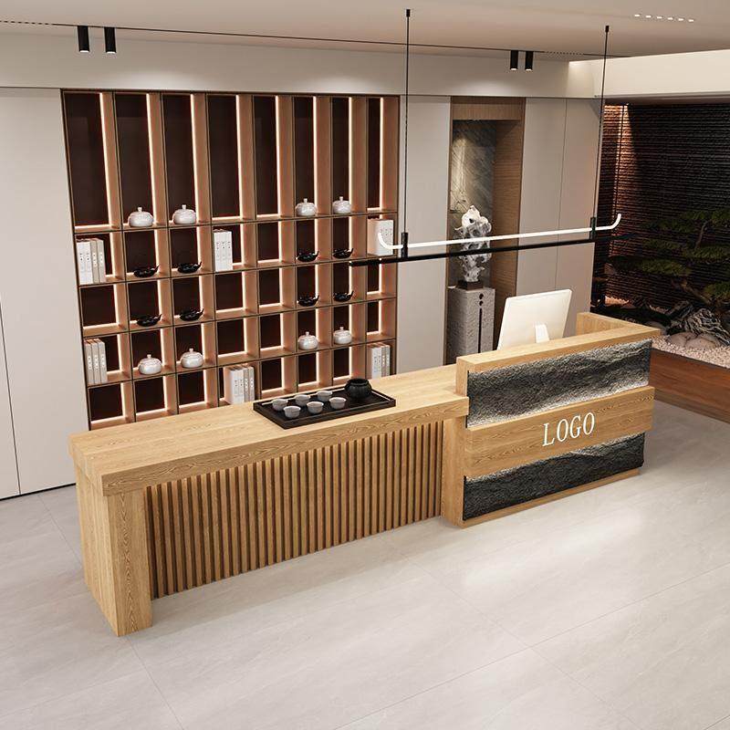新中式收银台民宿茶楼吧台公司接待台石纹足浴养生采耳店前台定制,商业/办公家具,收银台,淘宝优惠券,粉丝福利购,淘宝优惠卷