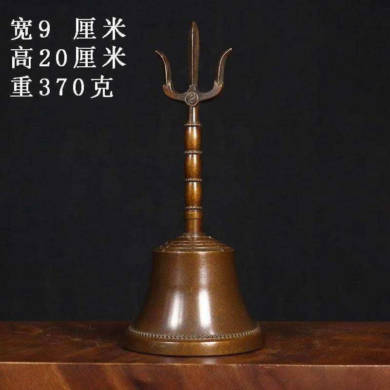 古董文玩纯铜紫铜三清铃手摇铃桌面摆件道家法器复古老物件真品,家居饰品,装饰摆件,淘宝优惠券,粉丝福利购,淘宝优惠卷