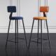 北欧吧台椅铁艺ins创意餐桌吧凳咖啡厅靠背网红高脚凳子吧台椅子
