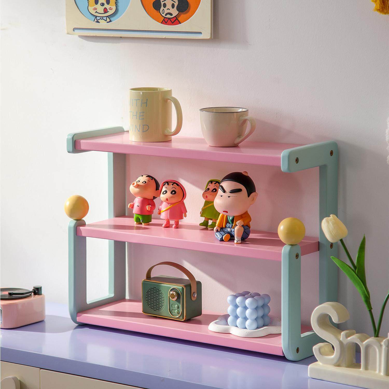 多巴胺桌面置物架彩色创意香水收纳层架台面杯架展示架分层整理架