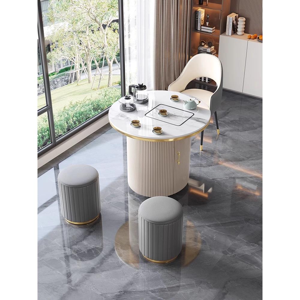 阳台茶桌椅组合家用小茶台2025新款小型可移动茶车网红茶几泡茶桌