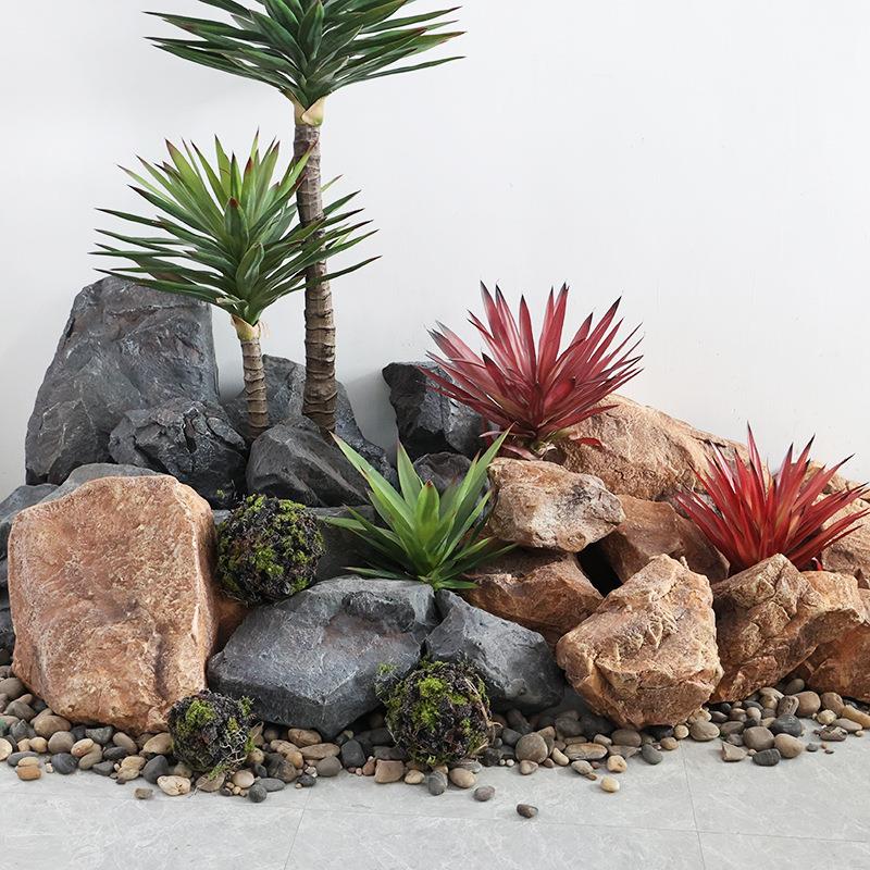 PU仿真泡沫石头假山石头影视造景道具台面装饰摆件景观石雕塑摆件