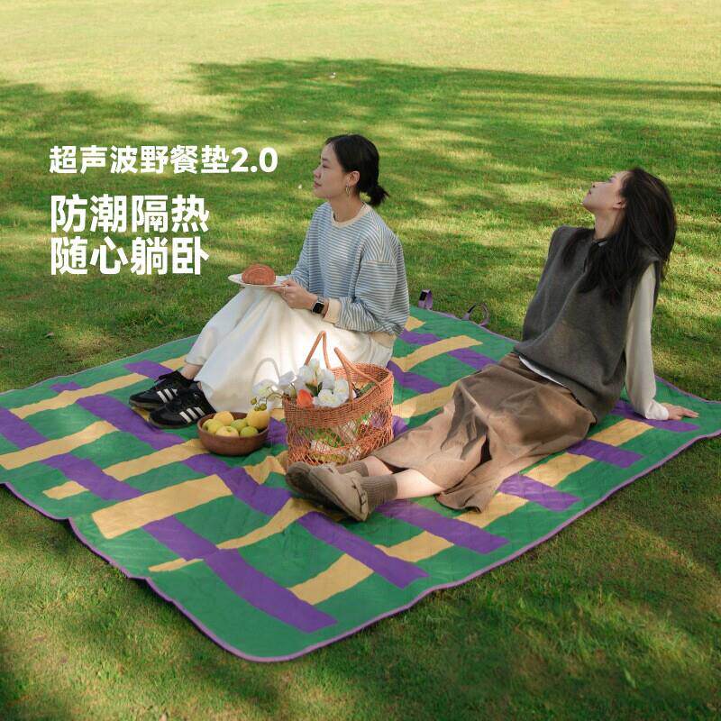野餐垫防潮垫加厚户外露营便携可折叠野营外出铝膜草坪垫子地垫