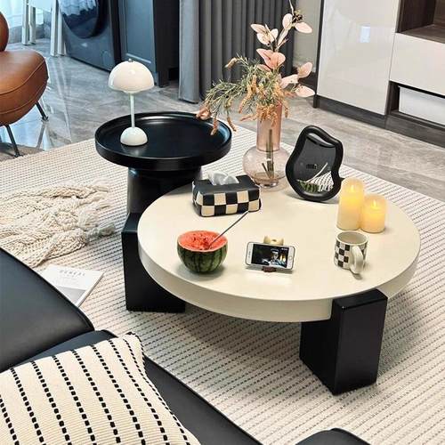 [荷初见]实木茶几客厅家用现代简约轻奢高级感茶水柜茶桌