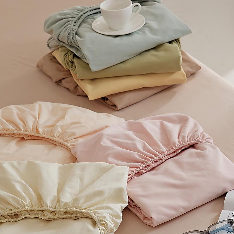 100S高支全棉磨毛床笠单品轻奢长绒棉纯色宿舍纯棉加厚秋冬天床单