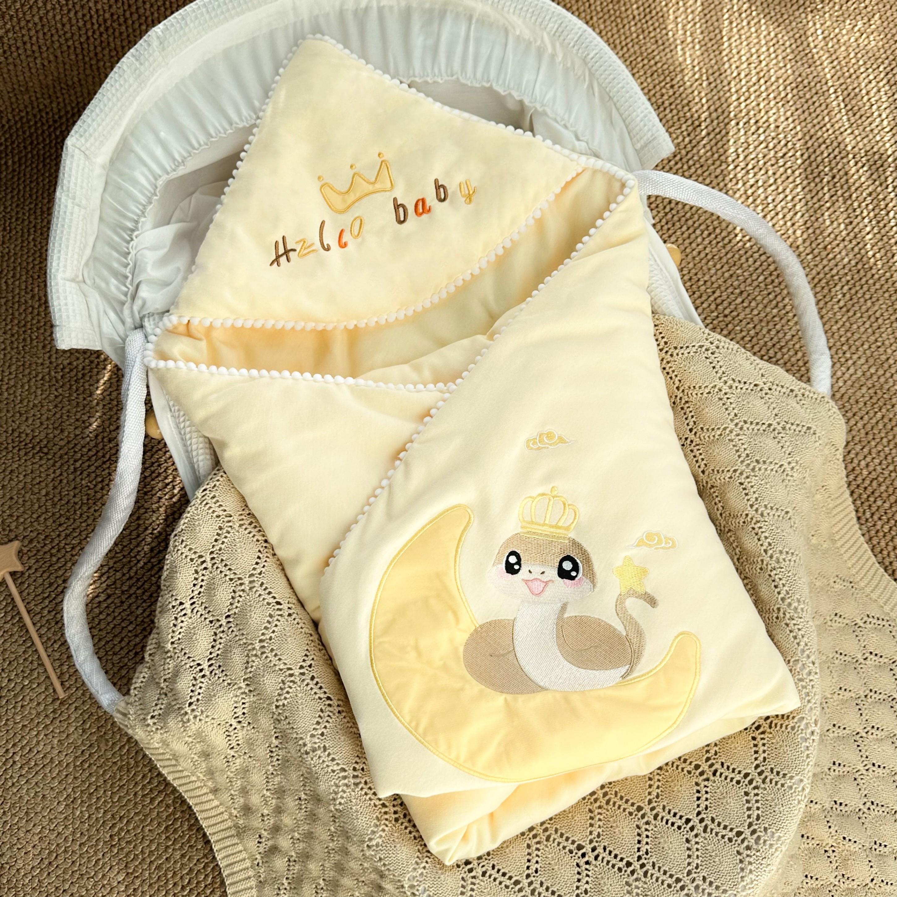 婴儿包被新生儿初生纯棉春夏棉花抱被宝宝外出包裹襁褓产房待产包