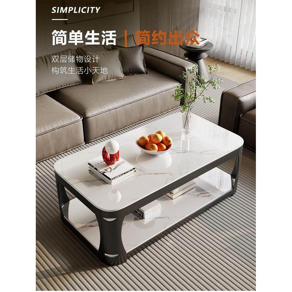 茶几2025新款爆款家用客厅钢化玻璃经典喝茶桌小户型仿大理石桌子