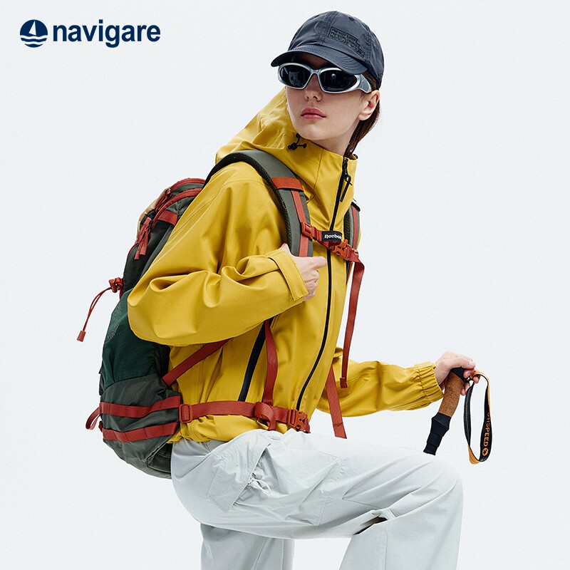 Navigare意大利小帆船连帽短外套女士2025秋季新款休闲户外夹克衫