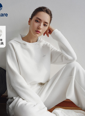 Navigare意大利小帆船休闲连帽卫衣女士2025秋季新款白色宽松上衣