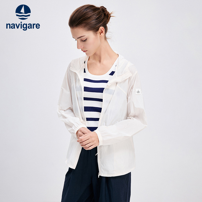 Navigare薄款连帽防晒夹克