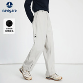 Navigare意大利小帆船2025秋季 女松紧腰磨毛香蕉弯刀裤 新款 休闲裤