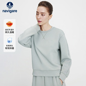 套头百搭长袖 Navigare意大利小帆船磨毛保暖卫衣女25秋季 新款 T恤