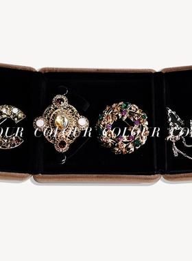 【首饰胸针摆件】样板间梳妆台珠宝饰品轻奢法式首饰盒套装衣帽间