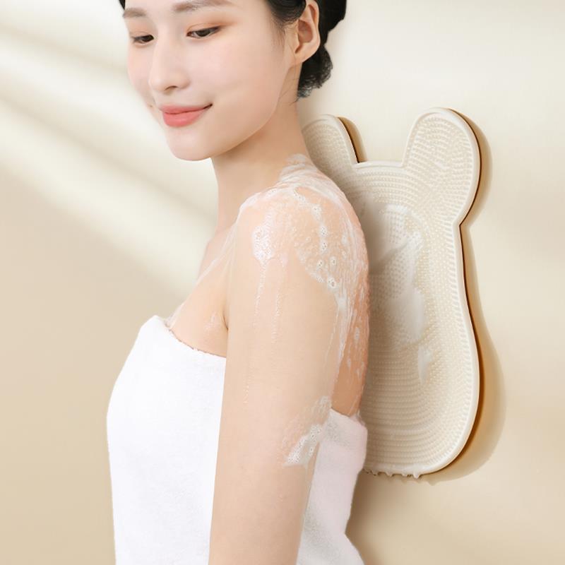 洗澡搓背神器后背矽胶搓澡巾强力不求人懒人自己擦背垫吸盘贴墙刷