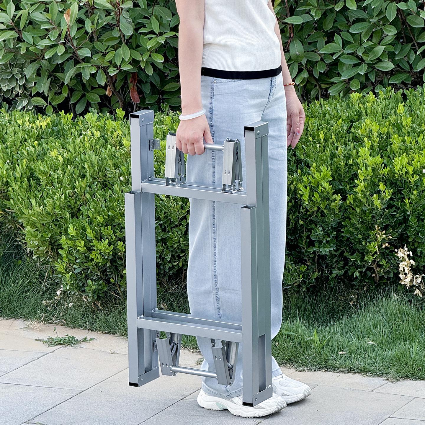 长方形折叠桌架子 简易折叠桌子腿 长桌腿支架 小桌子架子 桌支架