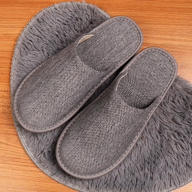 日本ZD春秋家用布拖鞋男女室内防滑木地板软底家居布艺四季棉拖鞋